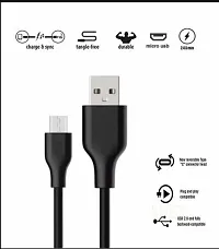 Faster Charging 2.4A Data Cable or Micro USB Cable for Charging and Data Sync 1 m Micro USB Cable  (Compatible with suitable for all micro usb device, green, One Cable)-thumb2