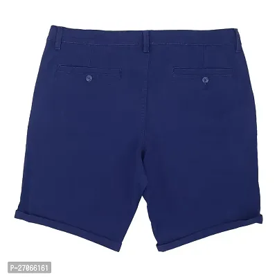 Syborg Men's solid Men Blue Chino Shorts-thumb3