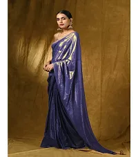 Stylish Lycra Saree with Blouse piece For Women-thumb1