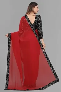 Stylish Georgette Saree with Blouse piece For Women-thumb2