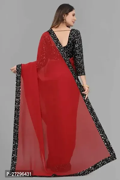 Stylish Georgette Saree with Blouse piece For Women-thumb3