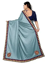 Stylish Art Silk Saree with Blouse piece For Women-thumb1