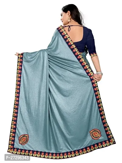 Stylish Art Silk Saree with Blouse piece For Women-thumb2