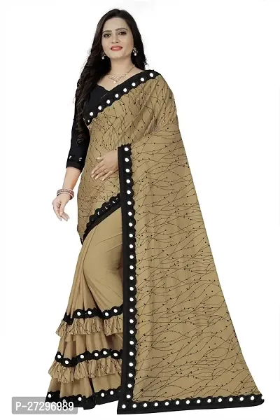 Stylish Lycra Saree with Blouse piece For Women