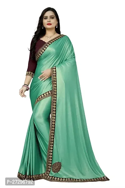 Stylish Lycra Saree with Blouse piece For Women