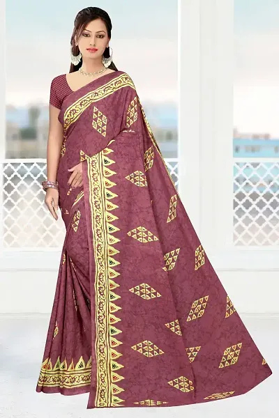 Elegant Georgette Self Pattern Women Saree with Blouse piece