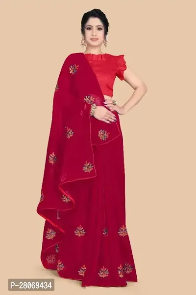 Fancy Georgette Saree With Blouse Piece For Women