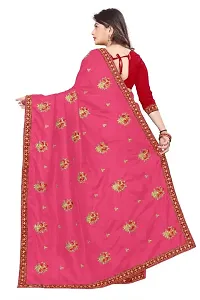 Stylish Silk Blend Saree with Blouse piece For Women-thumb1