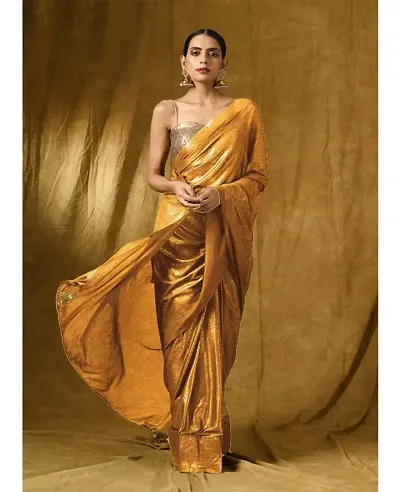 Alluring Lycra Saree with Blouse piece 