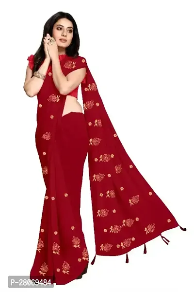 Fancy Georgette Saree With Blouse Piece For Women