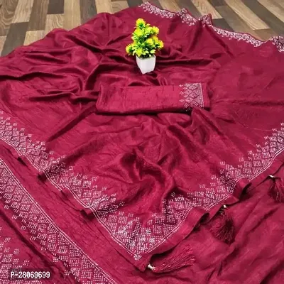 Fancy Poly Silk Saree With Blouse Piece For Women