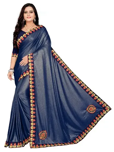 Trending Art Silk Saree with Blouse piece 