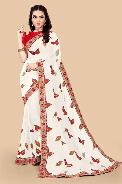 Attractive Georgette Saree with Blouse piece 