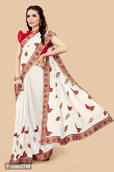 Fancy Georgette Saree With Blouse Piece For Women