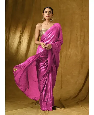 New In Lycra Saree with Blouse piece 