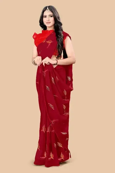 Glamorous Georgette Saree with Blouse piece 