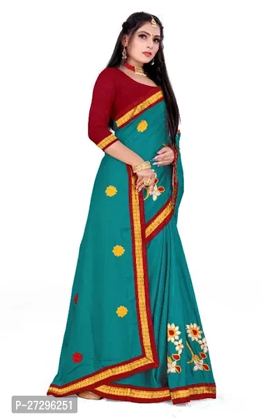 Stylish Art Silk Saree with Blouse piece For Women-thumb3