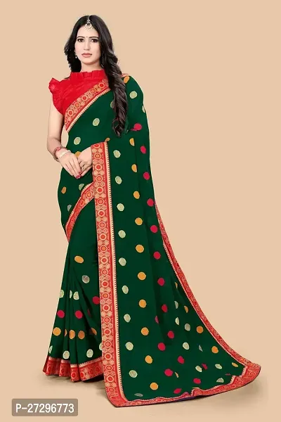 Stylish Georgette Saree with Blouse piece For Women-thumb0