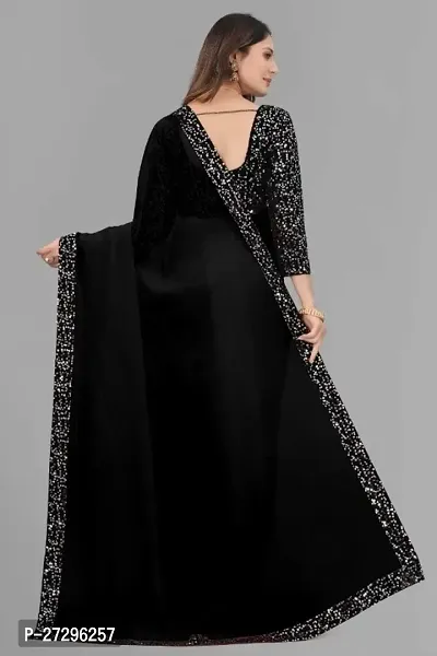 Stylish Georgette Saree with Blouse piece For Women-thumb2