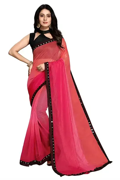 Attractive Lycra Saree with Blouse piece 