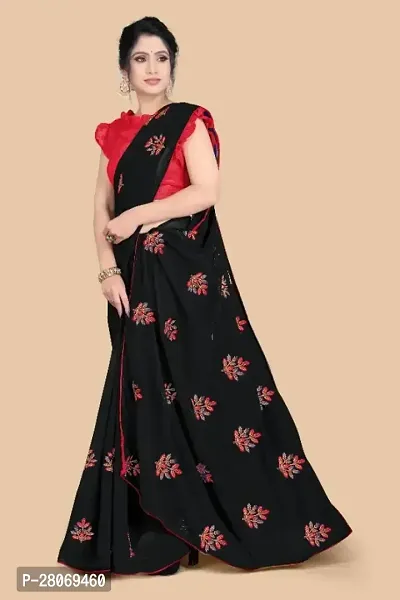 Fancy Georgette Saree With Blouse Piece For Women