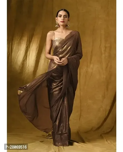 Fancy Lycra Saree With Blouse Piece For Women