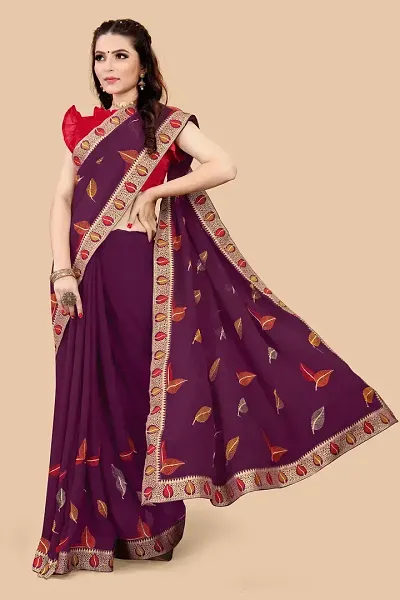 Alluring Georgette Saree with Blouse piece 