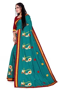 Stylish Art Silk Saree with Blouse piece For Women-thumb1