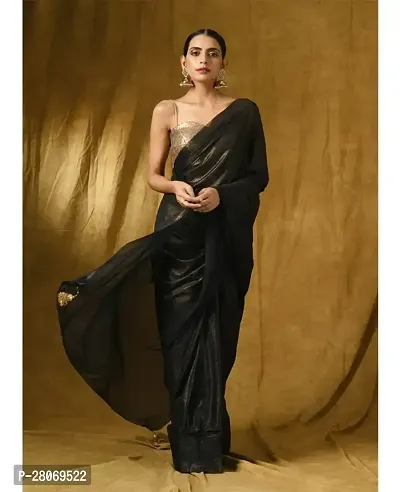 Fancy Lycra Saree With Blouse Piece For Women