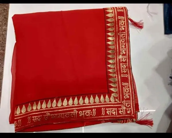 Elegant Silk Blend Embroidered Women Saree with Blouse piece