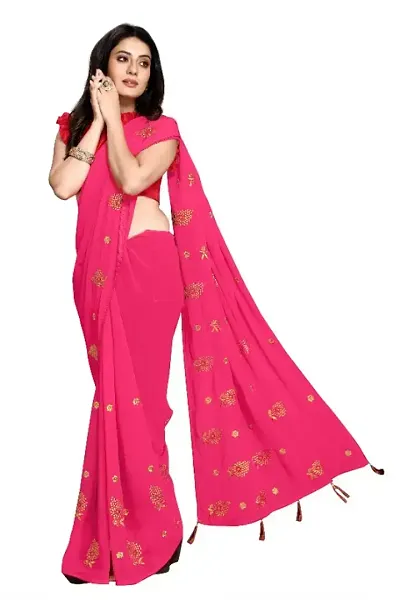 Alluring Georgette Saree with Blouse piece 