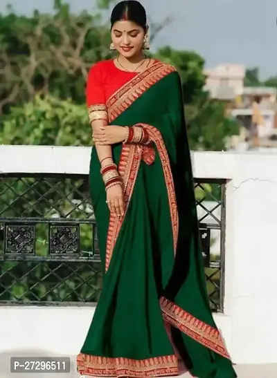 Stylish Silk Cotton Saree with Blouse piece For Women-thumb0