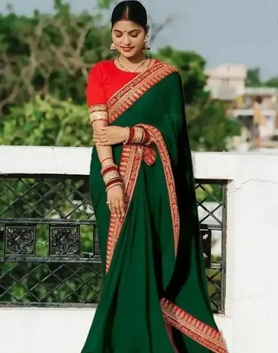 Sada Saubhagyavati Sarees with Blouse Piece