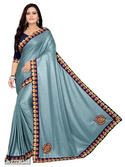 Stylish Art Silk Saree with Blouse piece For Women-thumb0