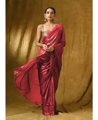 Elegant Lycra Saree with Blouse piece 