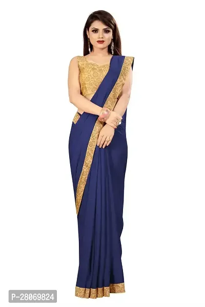 Fancy Lycra Saree With Blouse Piece For Women