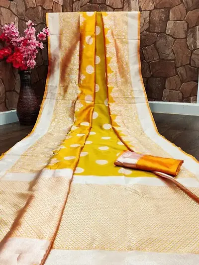 Fancy Silk Saree With Blouse Piece For Women