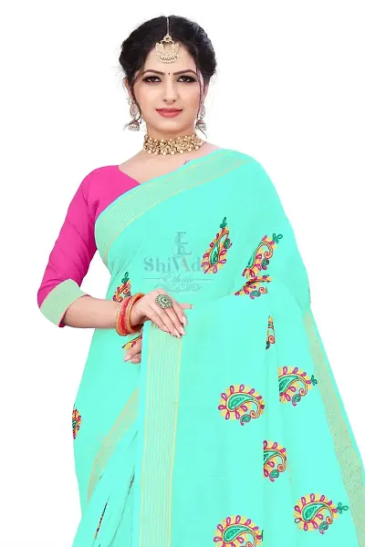 Alluring Linen Blend Saree with Blouse piece 