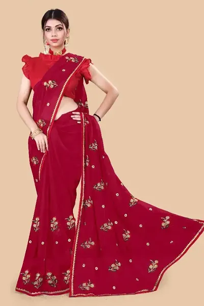 Hot Selling Georgette Saree with Blouse piece 