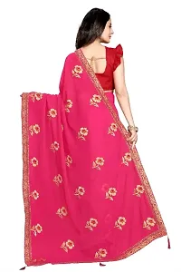 Stylish Georgette Saree with Blouse piece For Women-thumb2