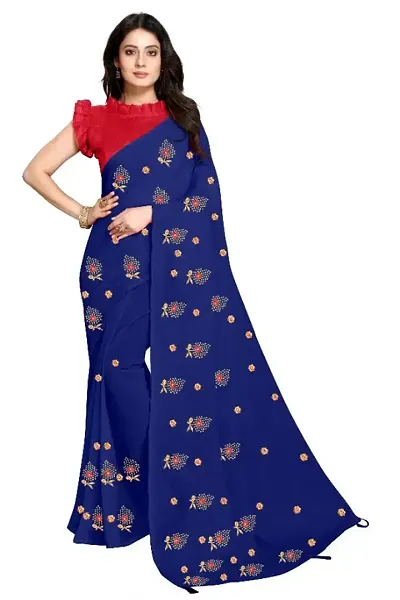 Alluring Georgette Saree with Blouse piece 