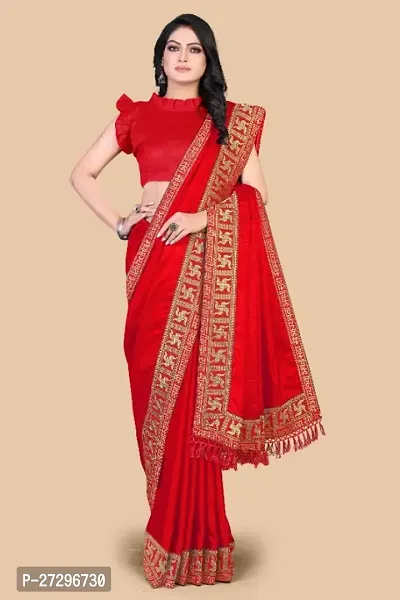 Stylish Silk Cotton Saree with Blouse piece For Women