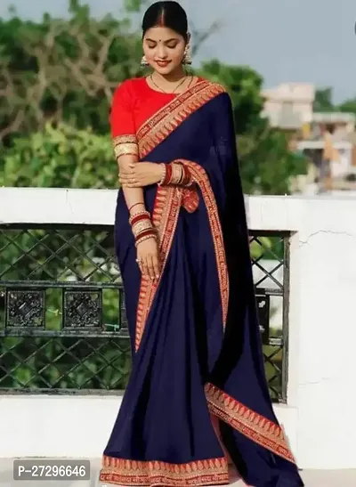 Stylish Silk Cotton Saree with Blouse piece For Women-thumb0