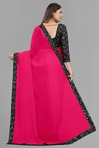 Stylish Georgette Saree with Blouse piece For Women-thumb1