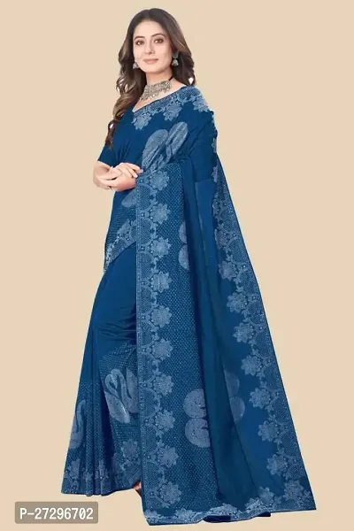 Stylish Georgette Saree with Blouse piece For Women-thumb2