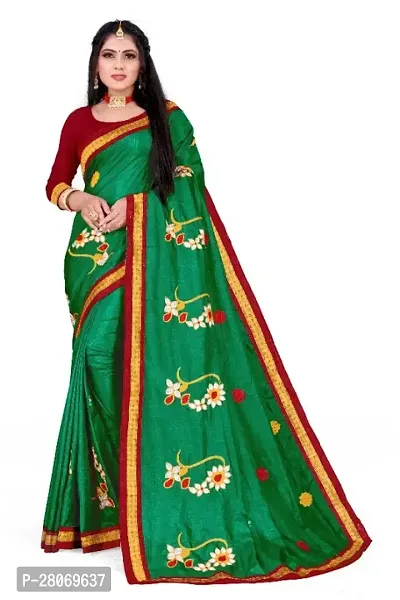 Fancy Art Silk Saree With Blouse Piece For Women-thumb0