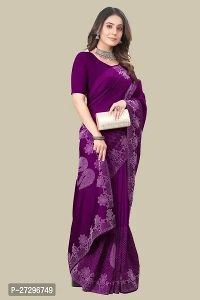 Stylish Georgette Saree with Blouse piece For Women-thumb3