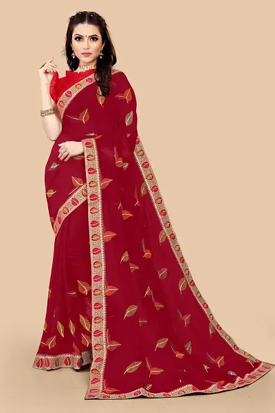 Alluring Georgette Saree with Blouse piece 