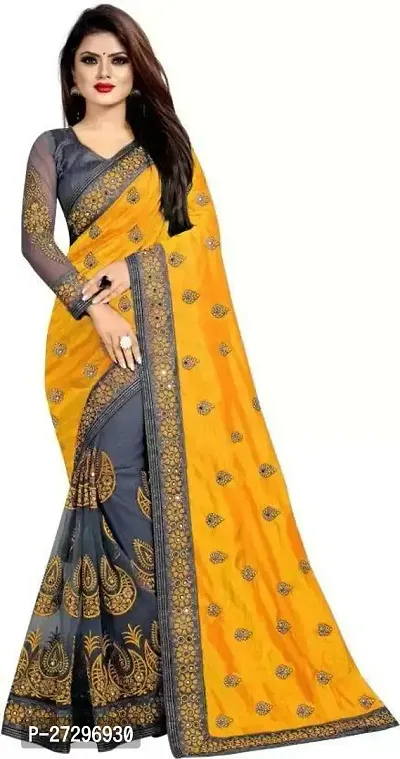 Stylish Art Silk Saree with Blouse piece For Women-thumb0