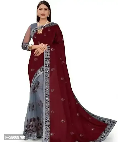 Fancy Art Silk Saree With Blouse Piece For Women-thumb0